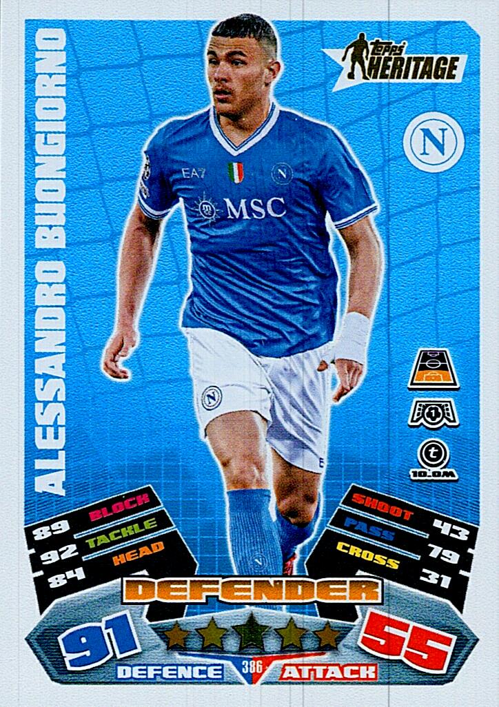 MATCH ATTAX CHAMPIONS LEAGUE 2025/2026 BUONGIORNO TOPPS HERITAGE Nº386