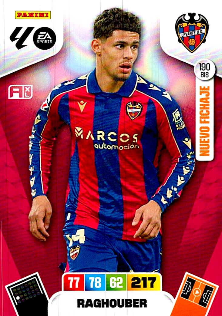ADRENALYN LA LIGA 2025/2026 RAGHOUBER NUEVO FICHAJE Nº190 BIS