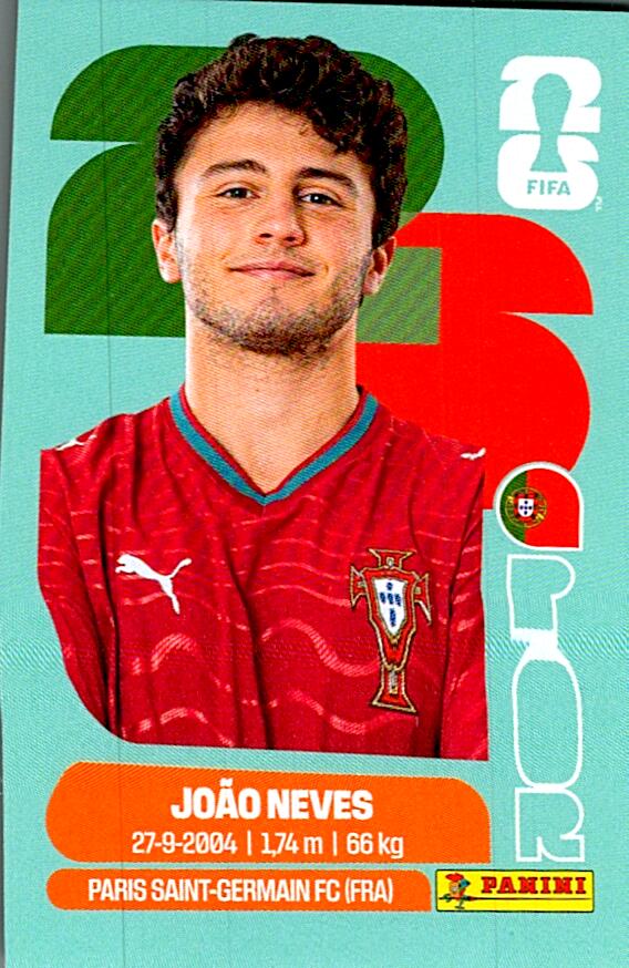 STICKERS FIFA WORLD CUP 2026 JOAO NEVES NºPOR 14