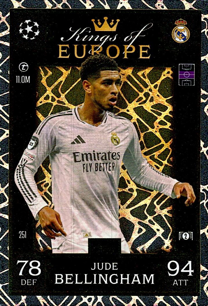 Match Attax Extra 2025 Jude Bellingham Kings Of Europe nº251