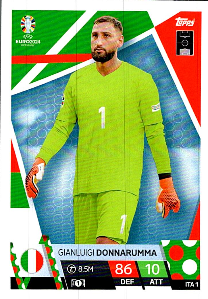 TOPPS MATCH ATTAX UEFA EURO 2024 GIANLUIGI DONNARUMMA ITALIA NºITA1