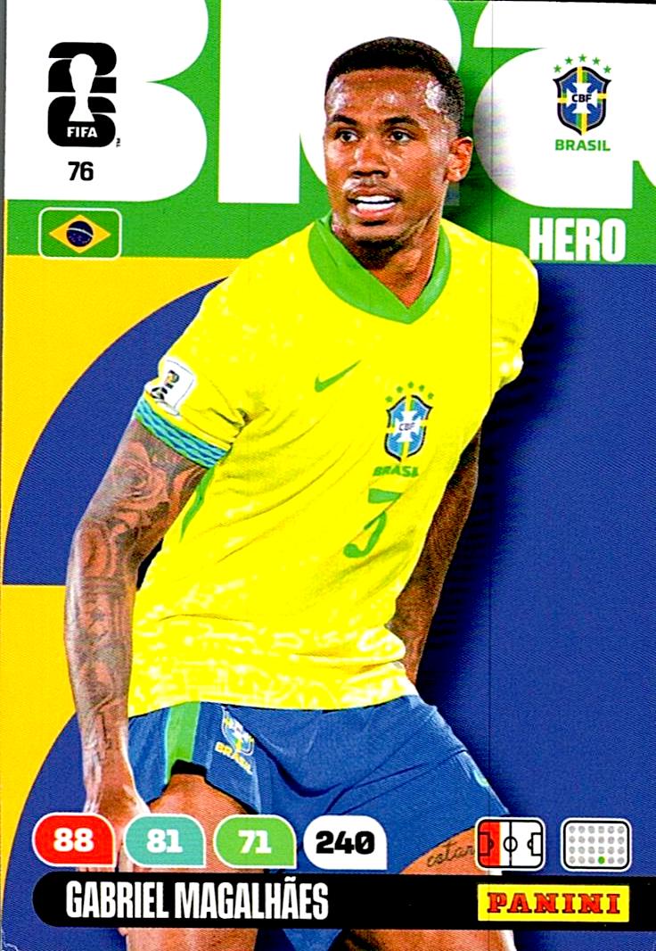 ADRENALYN WORLD CUP 2026 GABRIEL MAGALHAES BRAZIL Nº76