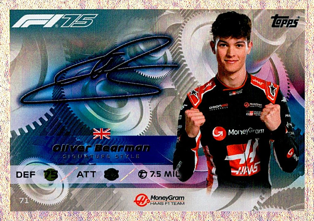 Turbo Attax 2025 OLIVER BEARMAN AUTO nº71
