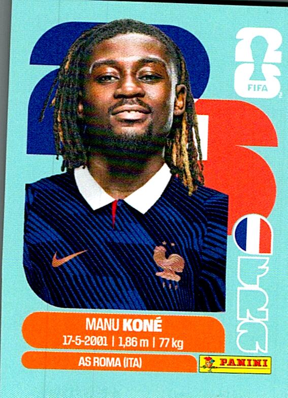 STICKERS FIFA WORLD CUP 2026 MANU KONE NºFRA 11