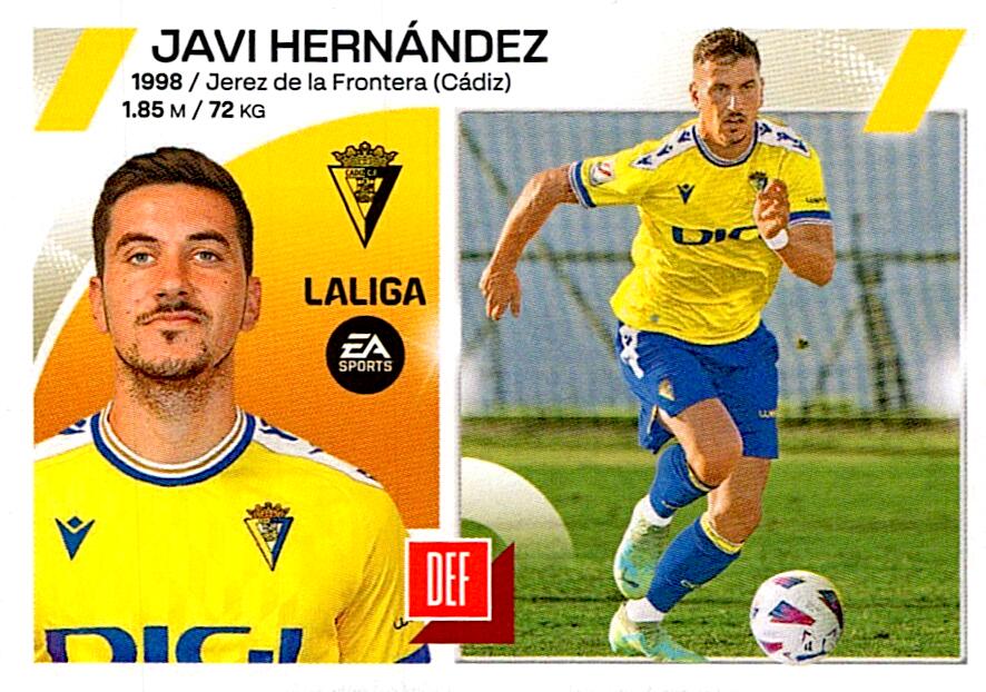 LIGA ESTE 2023/24 JAVI HERNANDEZ CADIZ CF Nº9 BIS COLOCA SEGUNDA EDICION