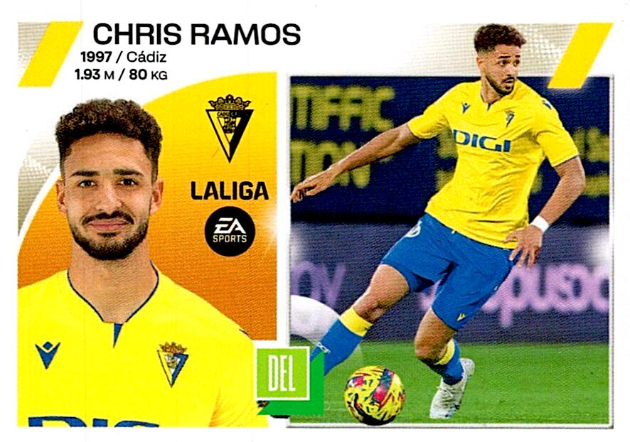 LIGA ESTE 2023/24 CHRIS RAMOS CADIZ CF Nº19 BIS COLOCA TERCERA EDICION