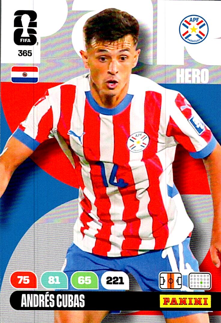 ADRENALYN WORLD CUP 2026 ANDRES CUBAS PARAGUAY Nº365