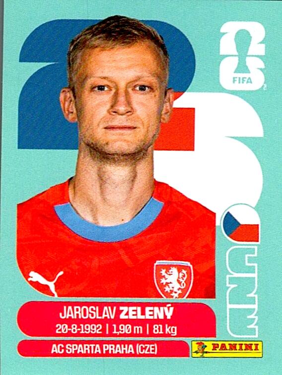 STICKERS FIFA WORLD CUP 2026 JAROSLAV ZELENY NºCZE 6