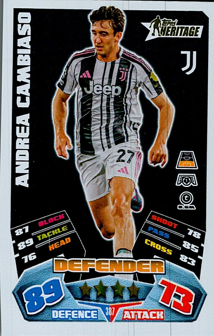 MATCH ATTAX CHAMPIONS LEAGUE 2025/2026 CAMBIASO TOPPS HERITAGE Nº387