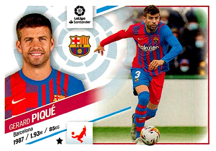 Cromo Liga Este 2022/2023 PIQUE FC BARCELONA Nº8