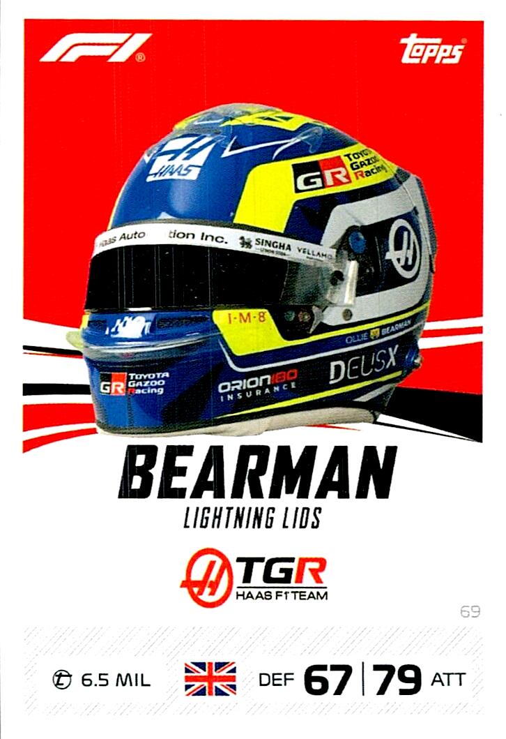TURBO ATTAX FORMULA 1 2026 OLIVER BEARMAN Nº69