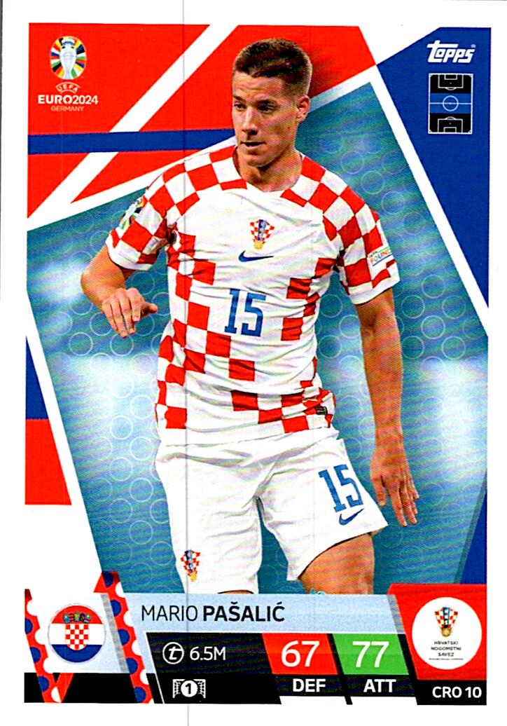 TOPPS MATCH ATTAX UEFA EURO 2024 MARIO PASALIC CROACIA NºCRO10
