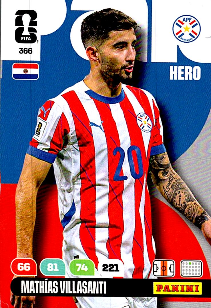 ADRENALYN WORLD CUP 2026 MATHIAS VILLASANTI PARAGUAY Nº366