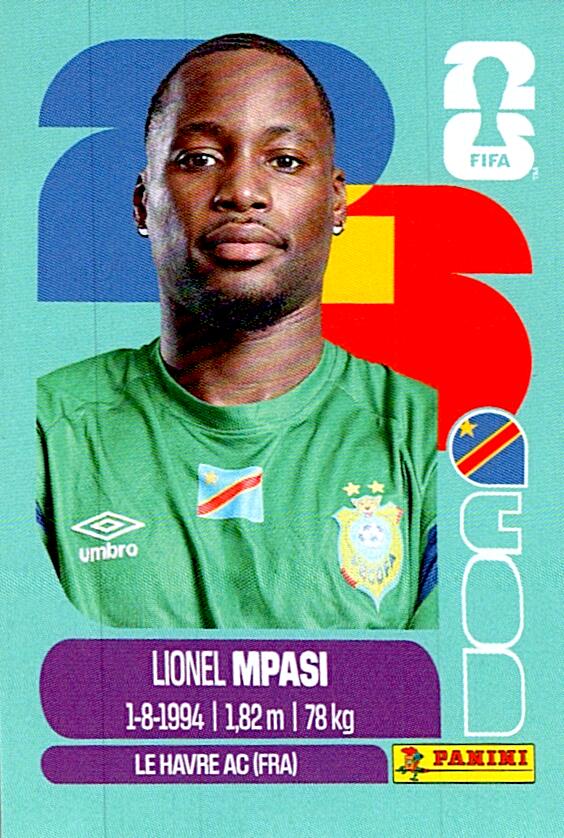 STICKERS FIFA WORLD CUP 2026 LIONEL MPASI NºCOD 2