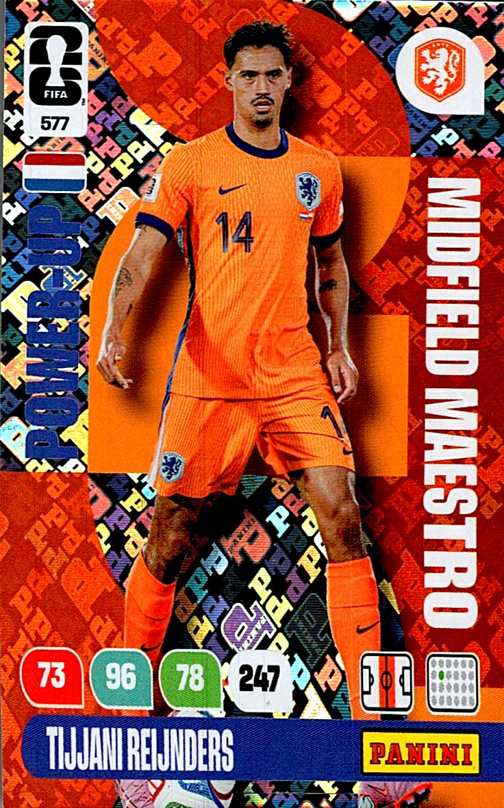ADRENALYN WORLD CUP 2026 TIJJANI REIJNDERS MIDFIELD MAESTRO Nº577