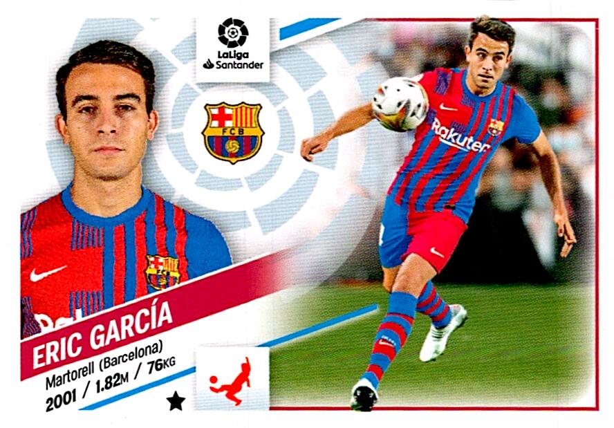 Cromo Liga Este 2022/2023 ERIC GARCIA FC BARCELONA Nº9