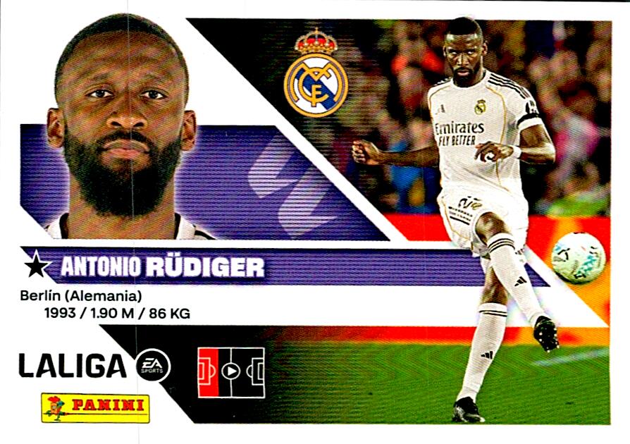 LIGA ESTE 2026/2027  REAL MADRID RUDIGER Nº8