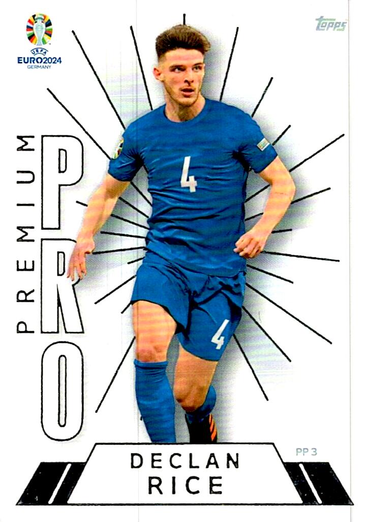 TOPPS UEFA EURO 2024 DECLAN RICE PREMIUM PRO PP 3