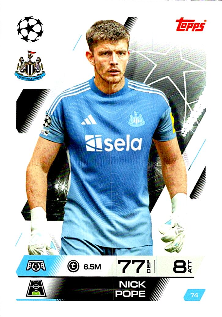 MATCH ATTAX CHAMPIONS LEAGUE 2025/2026 NICK POPE Nº74