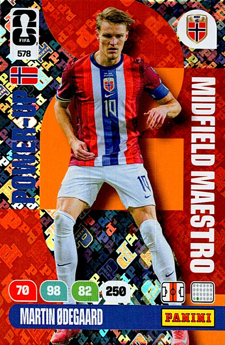 ADRENALYN WORLD CUP 2026 MARTIN ODEGAARD MIDFIELD MAESTRO Nº578