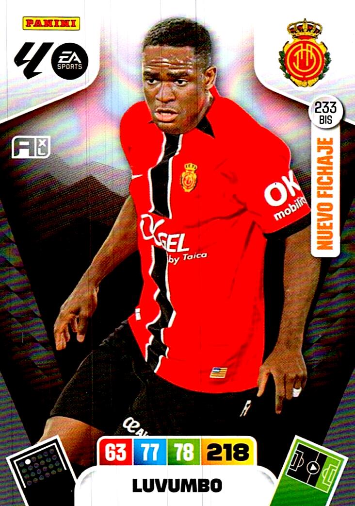 ADRENALYN LA LIGA 2025/2026 LUVUMBO NUEVO FICHAJE Nº233 BIS