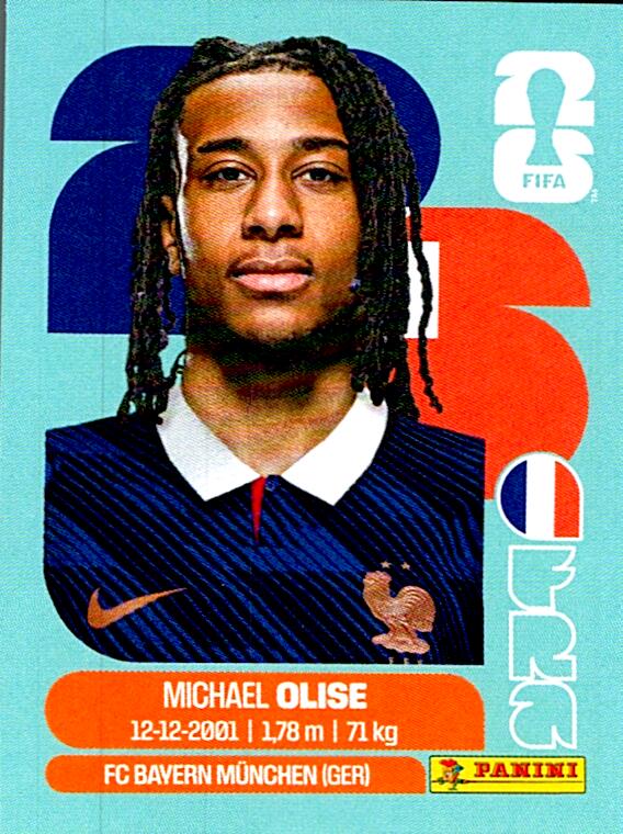 STICKERS FIFA WORLD CUP 2026 MICHAEL OLISE NºFRA 14