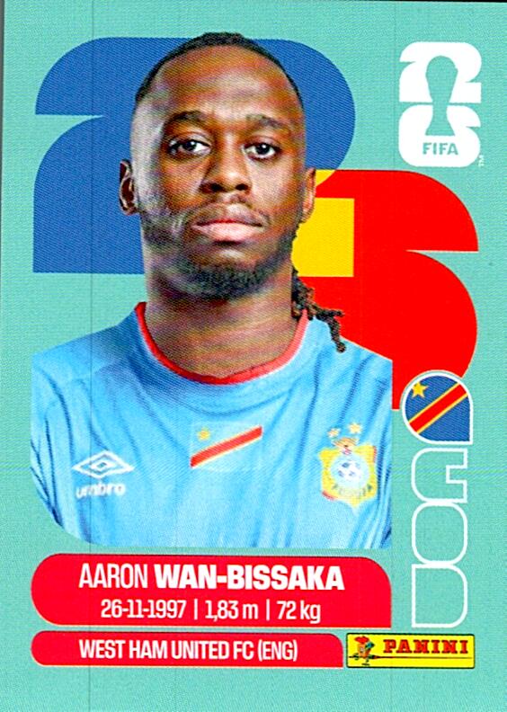 STICKERS FIFA WORLD CUP 2026 AARON WAN-BISSAKA NºCOD 3