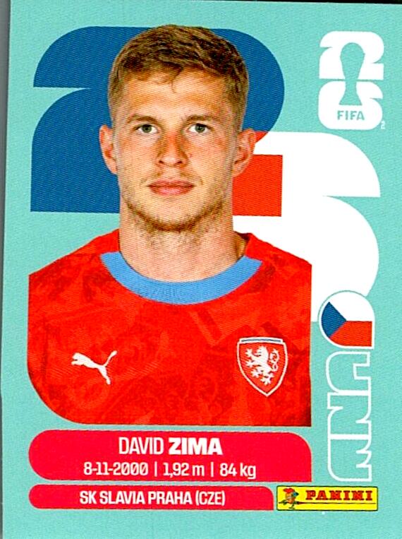 STICKERS FIFA WORLD CUP 2026 DAVID ZIMA NºCZE 8