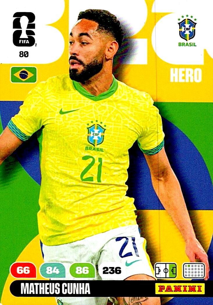 ADRENALYN WORLD CUP 2026 MATHEUS CUNHA BRAZIL Nº80