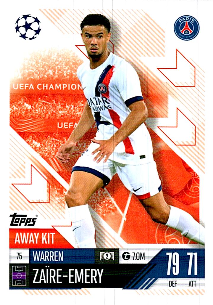 Match Attax Extra 2025 Warren Zaïre-Emery nº75