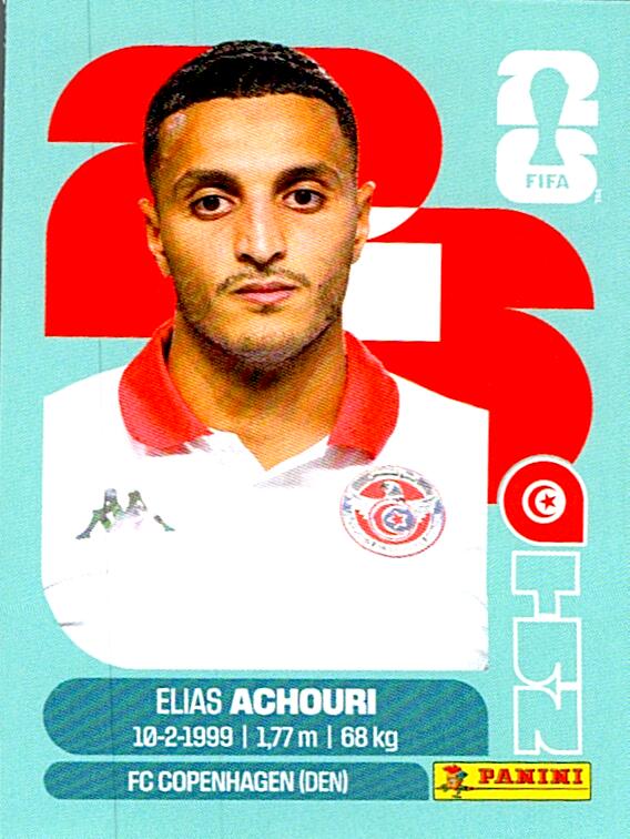 STICKERS FIFA WORLD CUP 2026 ELIAS ACHOURI NºTUN 15