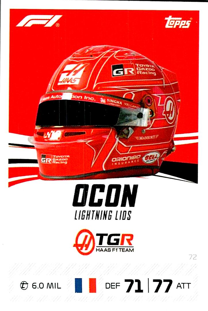 TURBO ATTAX FORMULA 1 2026 ESTEBAN OCON Nº72