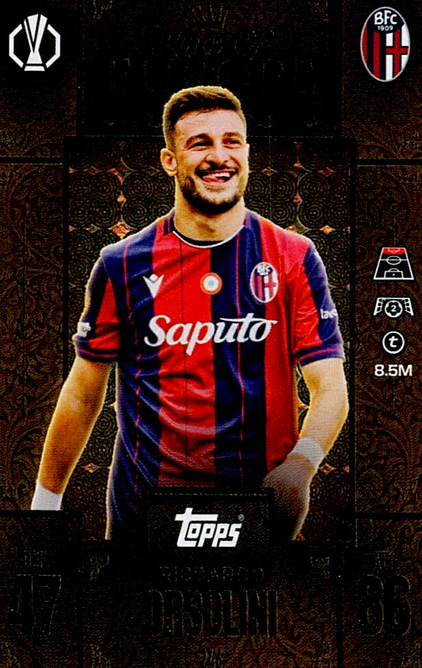 TOPPS MATCH ATTAX EXTRA 2025/26 RICCARDO ORSOLINI KINGS OF EUROPE Nº246