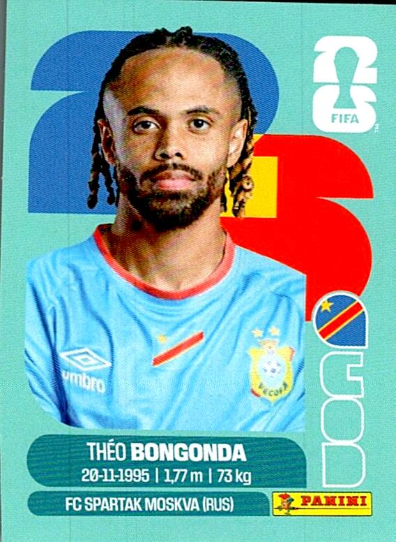 STICKERS FIFA WORLD CUP 2026 THEO BONGONDA NºCOD 14