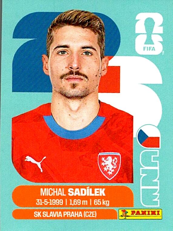 STICKERS FIFA WORLD CUP 2026 MICHAL SADILEK NºCZE 9