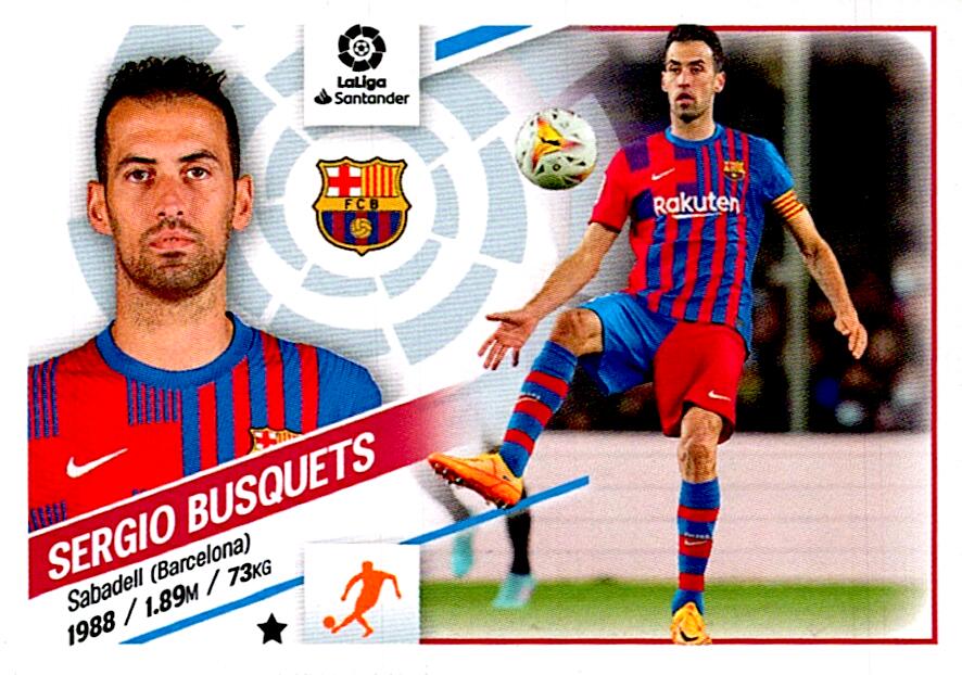 Cromo Liga Este 2022/2023 SERGIO BUSQUETS FC BARCELONA Nº11