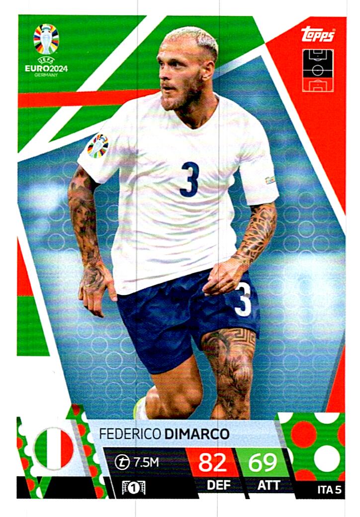 TOPPS MATCH ATTAX UEFA EURO 2024 FEDERICO DIMARCO ITALIA NºITA5