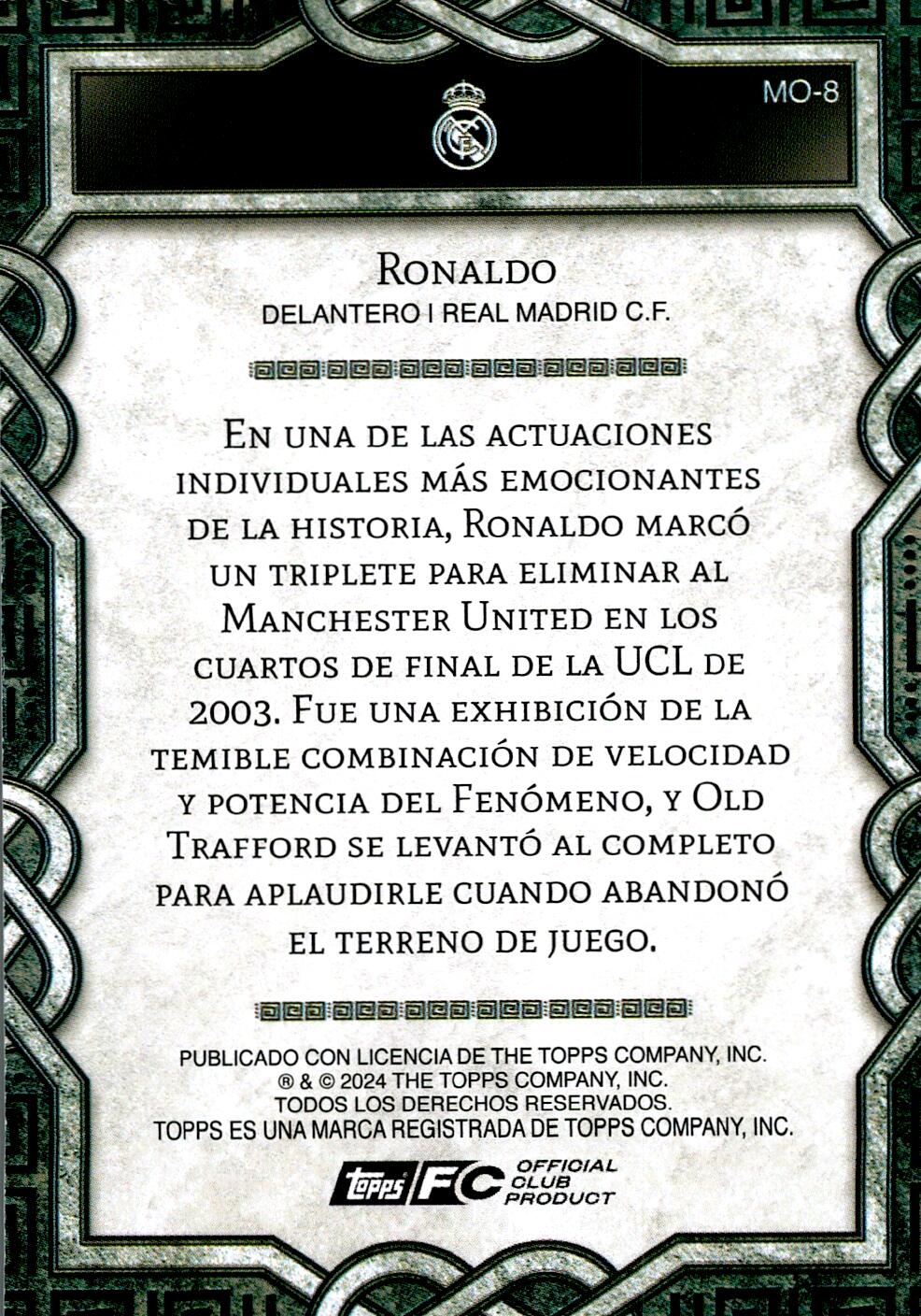 FAN SET REAL MADRID 2024/25 RONALDO MONOLITH NºMO-8