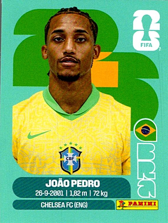 STICKERS FIFA WORLD CUP 2026 JOAO PEDRO NºBRA 16