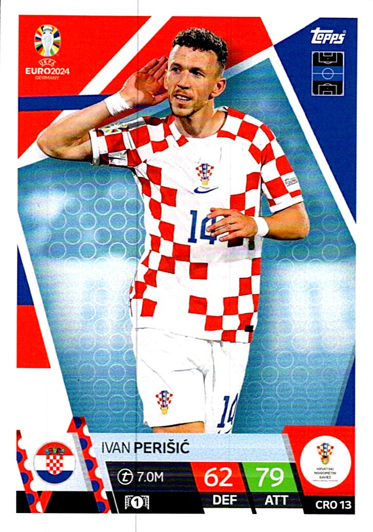 TOPPS MATCH ATTAX UEFA EURO 2024 IVAN PERISIC CROACIA NºCRO13