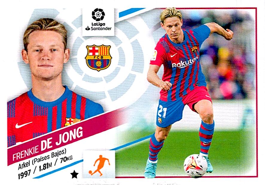 Cromo Liga Este 2022/2023 DE JONG FC BARCELONA Nº12