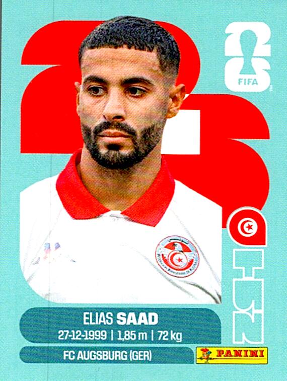 STICKERS FIFA WORLD CUP 2026 ELIAS SAAD NºTUN 16