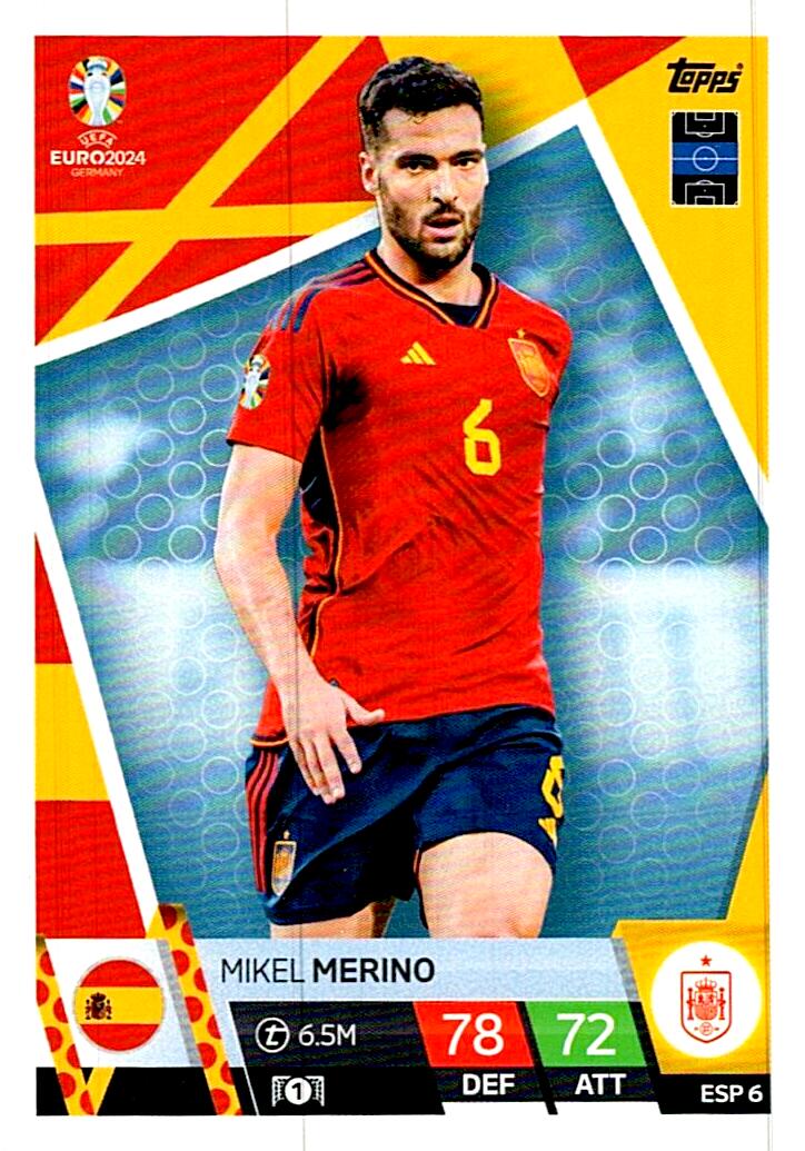 TOPPS MATCH ATTAX UEFA EURO 2024 MIKEL MERINO ESPAÑA NºESP6