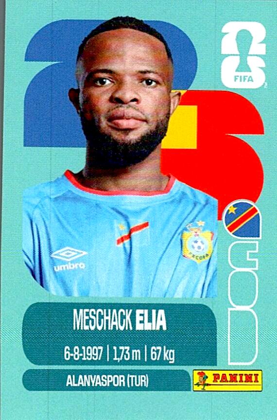 STICKERS FIFA WORLD CUP 2026 MESCHACK ELIA NºCOD 15