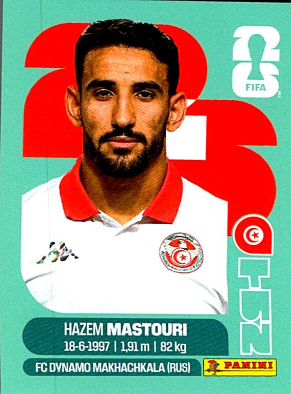 STICKERS FIFA WORLD CUP 2026 HAZEM MASTOURI NºTUN 17