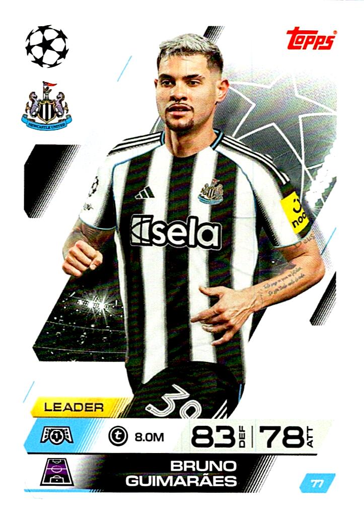 MATCH ATTAX CHAMPIONS LEAGUE 2025/2026 BRUNO GUIMARAES Nº77