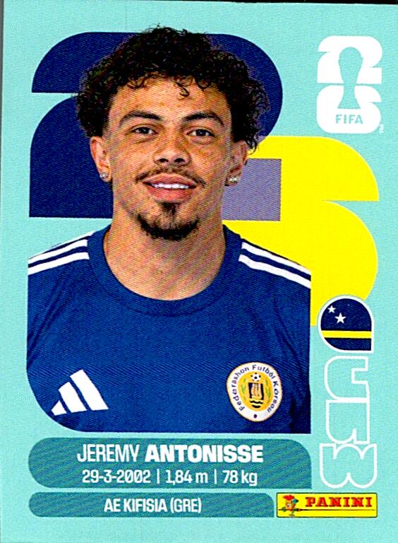STICKERS FIFA WORLD CUP 2026 JEREMY ANTONISSE NºCUW 18