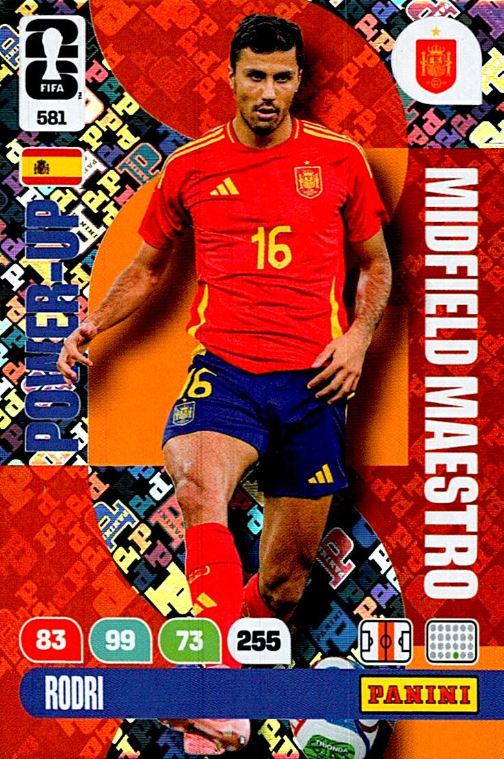 ADRENALYN WORLD CUP 2026 RODRI MIDFIELD MAESTRO Nº581
