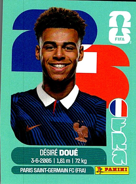 STICKERS FIFA WORLD CUP 2026 DESIRE DOUE NºFRA 17