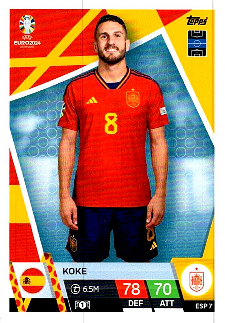 TOPPS MATCH ATTAX UEFA EURO 2024 KOKE ESPAÑA NºESP7